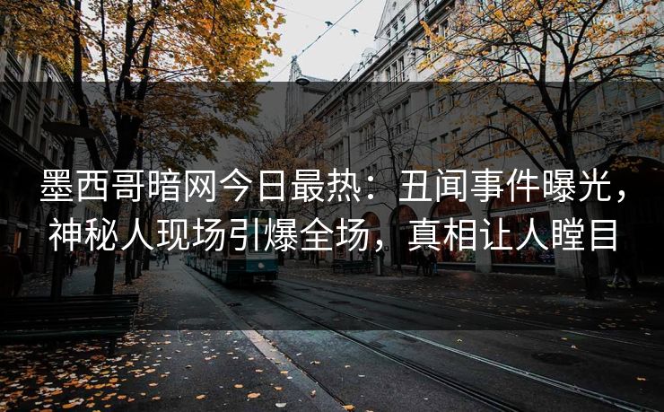 墨西哥暗网今日最热：丑闻事件曝光，神秘人现场引爆全场，真相让人瞠目